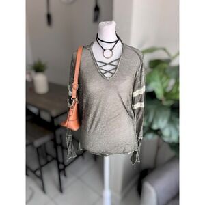 Planet Gold Size L Lightweight Sheer Hooded Top